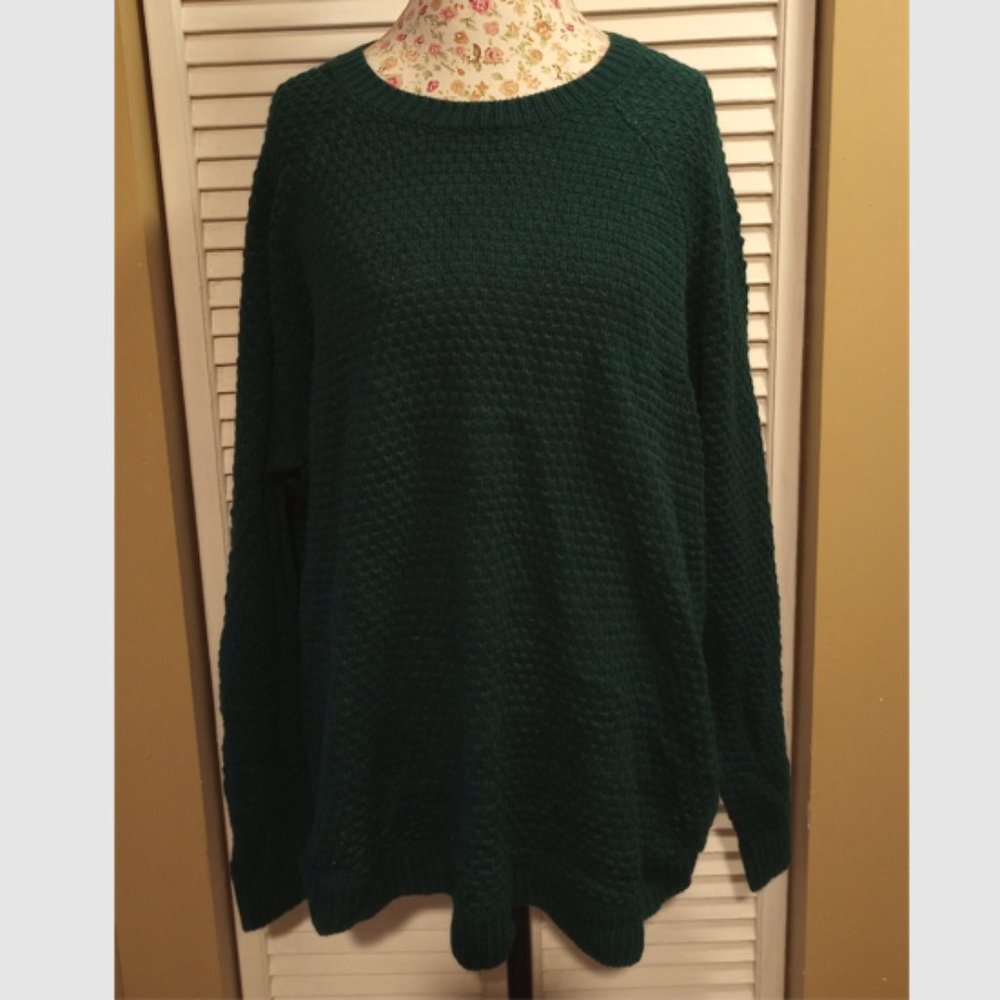 New with Tags St. John's Bay Women's Dark Green Sweater, Size 2X